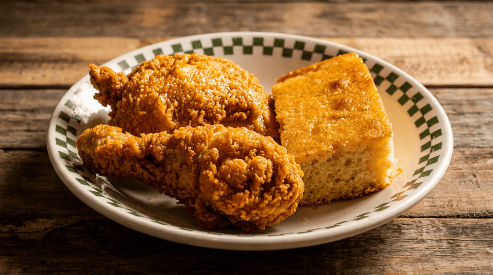2pc Chicken (Leg & Thigh) & Cornbread