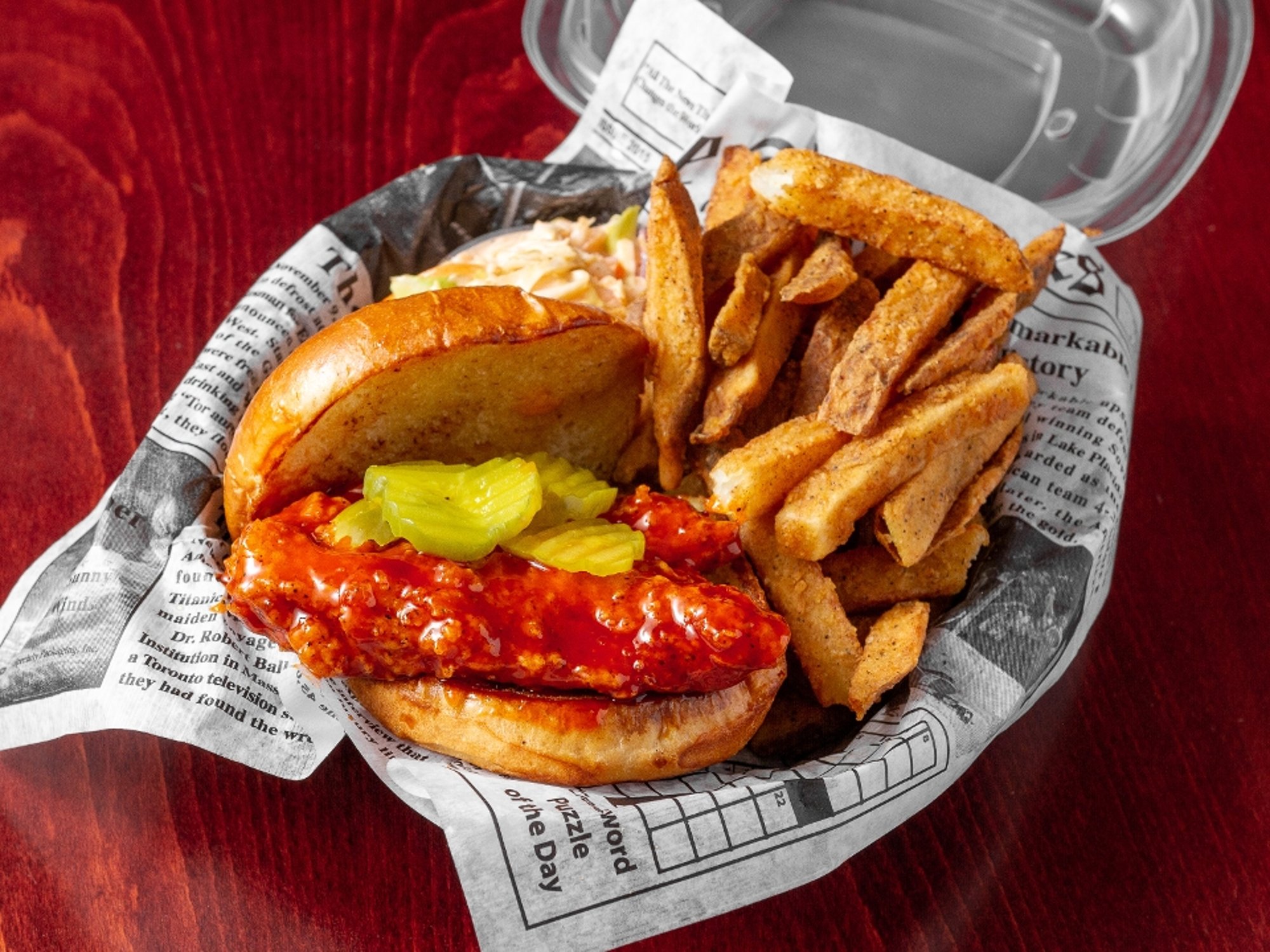 Hot N' Spicy Chick N' Sandwich Combo (includes fries & slaw)