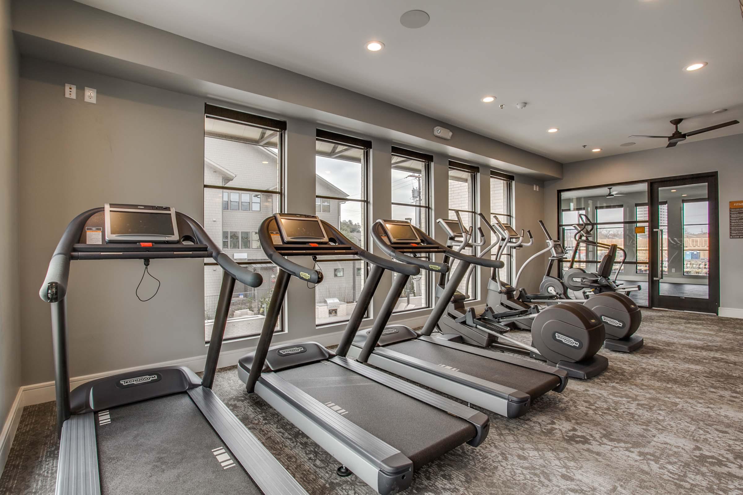 Treadmills in the fitness center