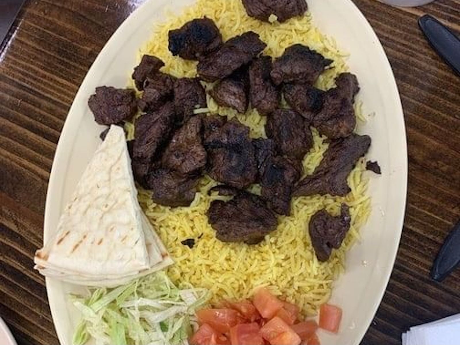 Lamb Kabab over Rice