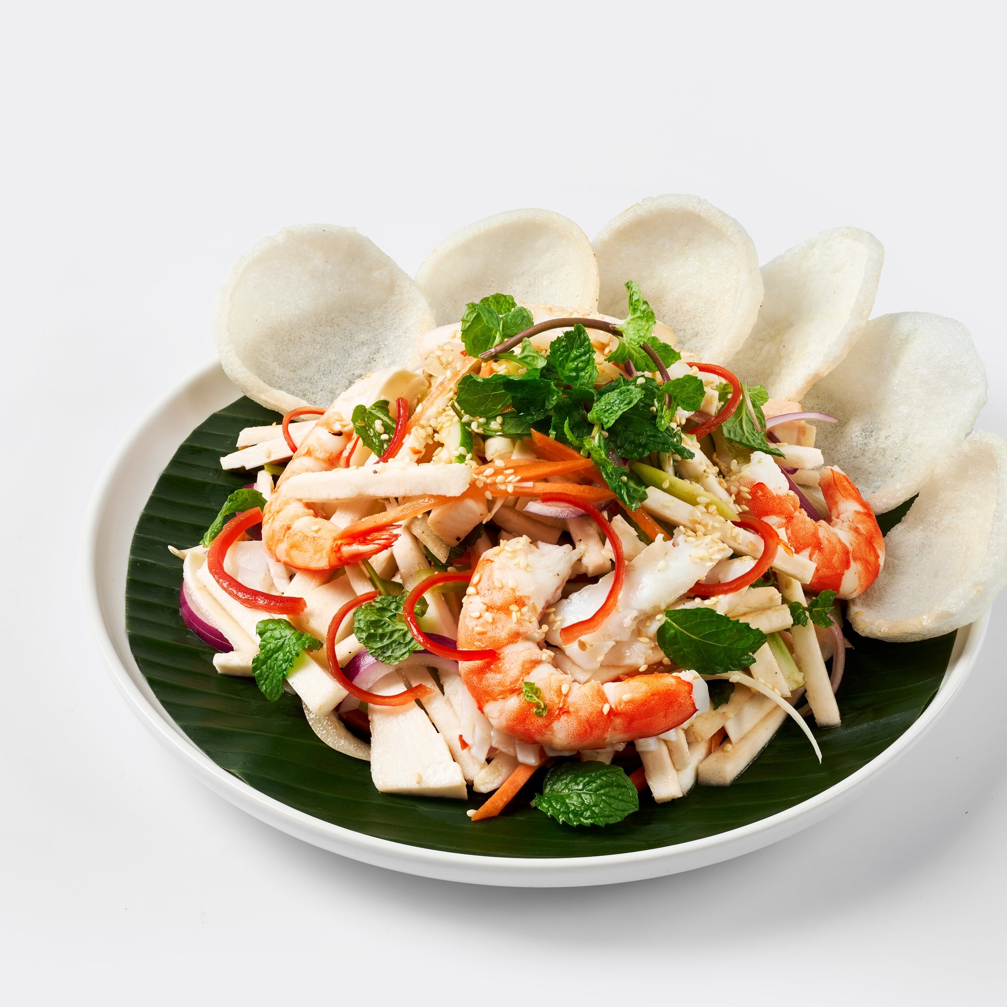 Gỏi Củ Hủ Dừa Tôm Mực - Coconut Heart Salad with Shrimp and Squid