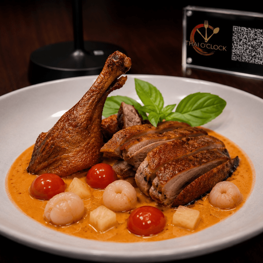 Roasted Duck with Red Curry Sauce