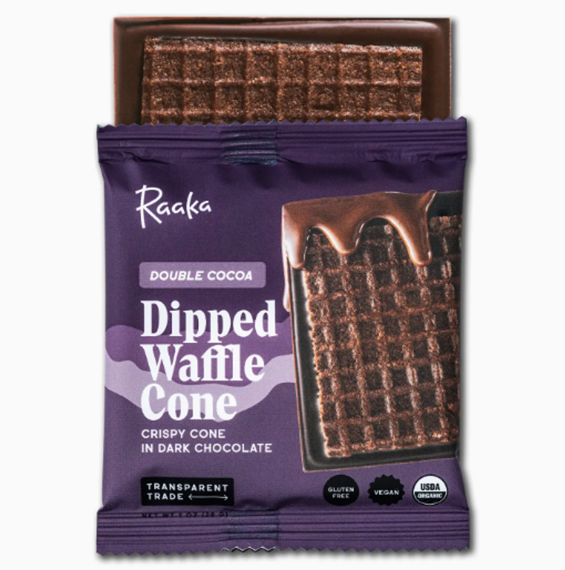 Raaka Chocolate - Double Cocoa Waffle Cone Chocolate Bar