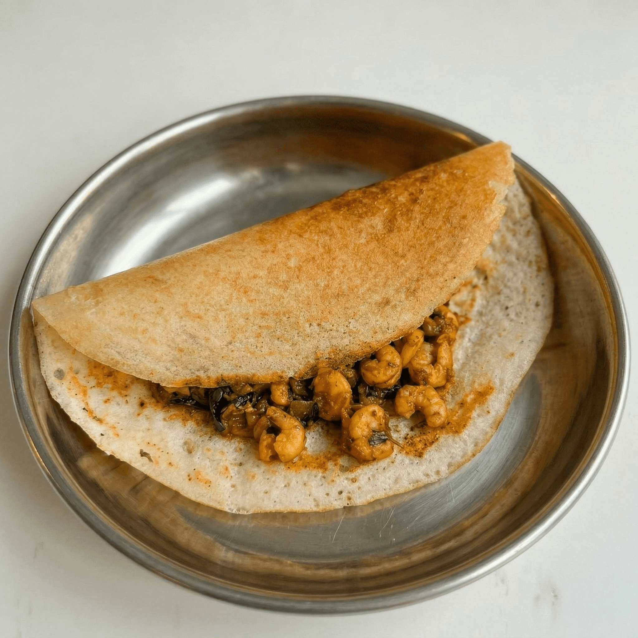 Kerala Shrimp Curry Dosa