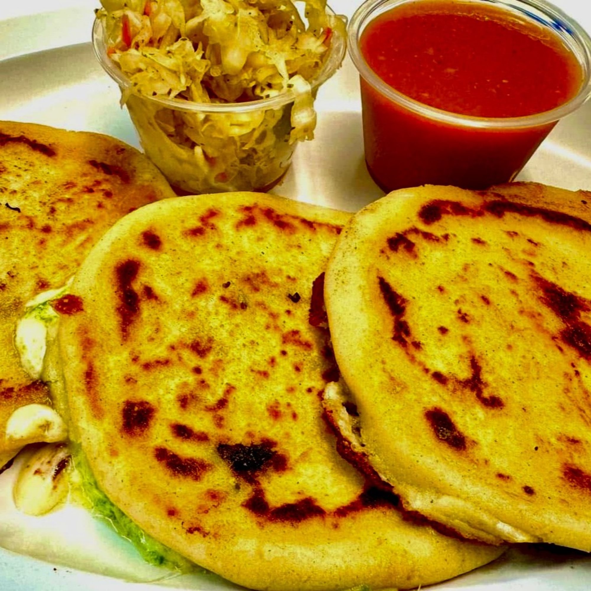 Pupusa - Seasoned Pork and Cheese