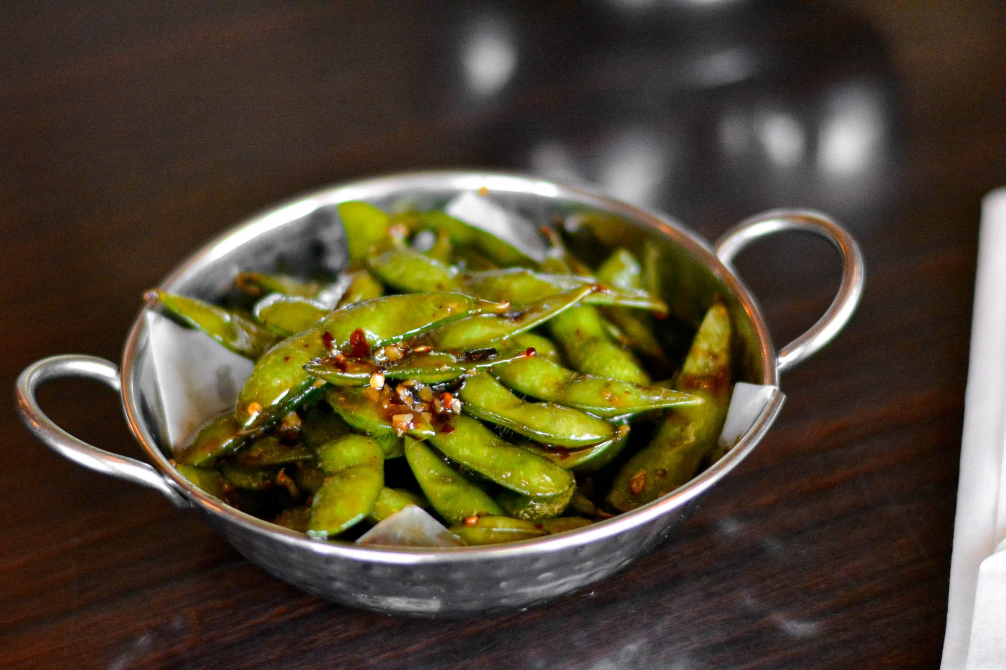 Spicy Garlic Edamame