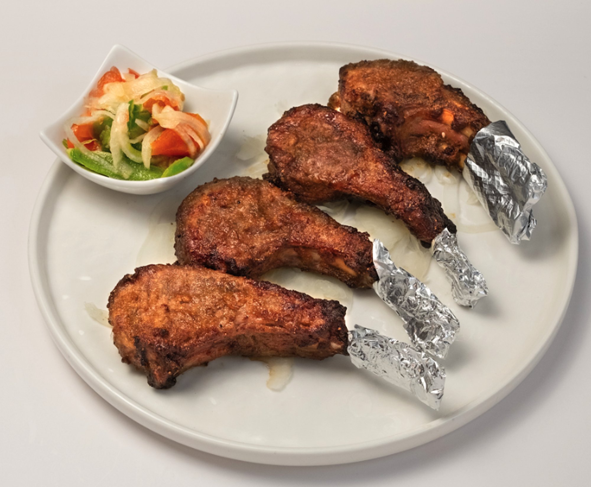 French-Style Roasted Lamb Chops with Salads 法式烤羊排配沙拉