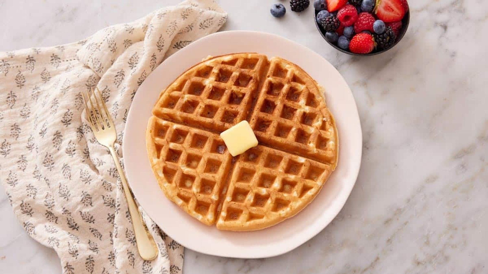 Crisp Golden Brown Belgian Waffle