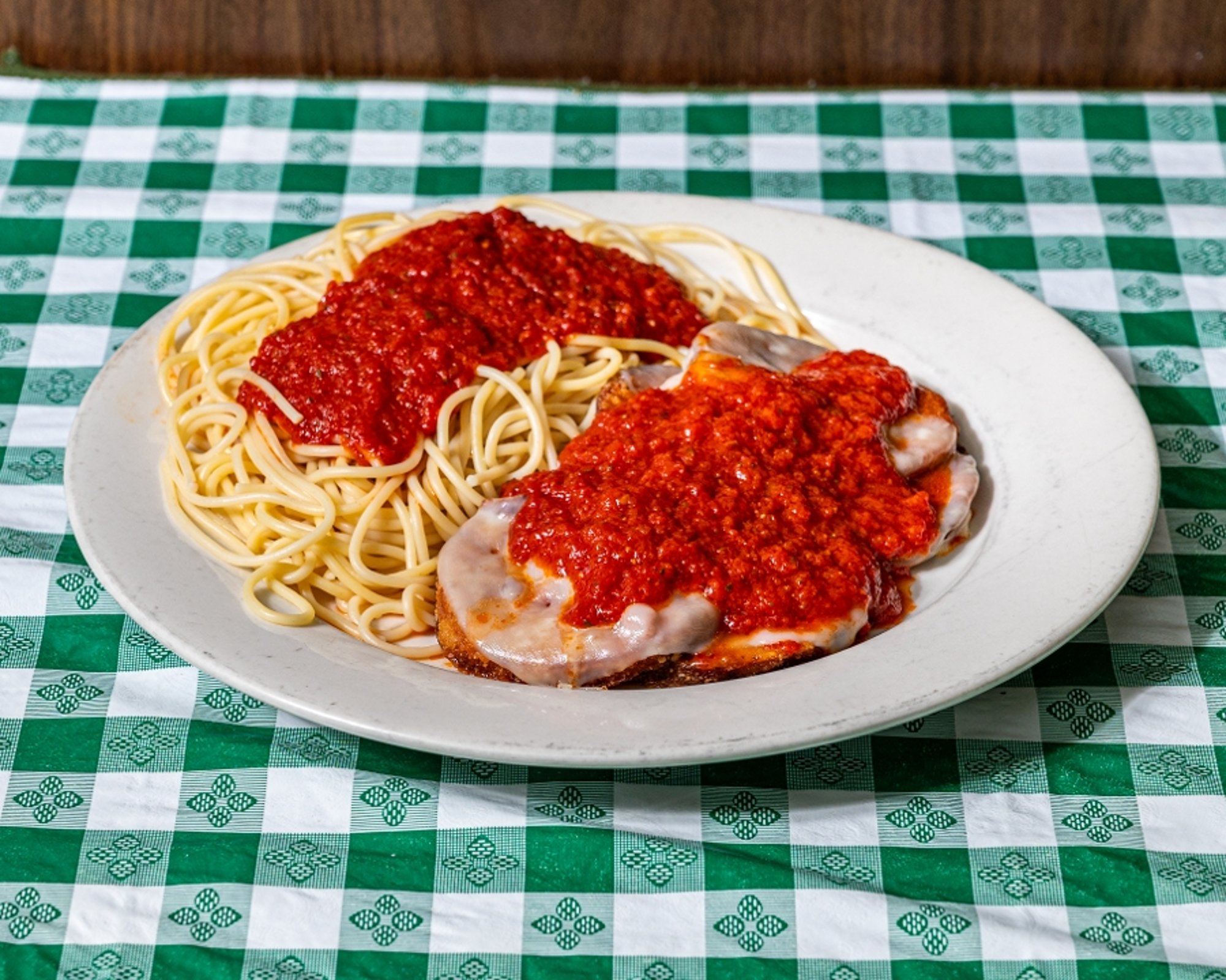 Two Eggplant Parmigiana