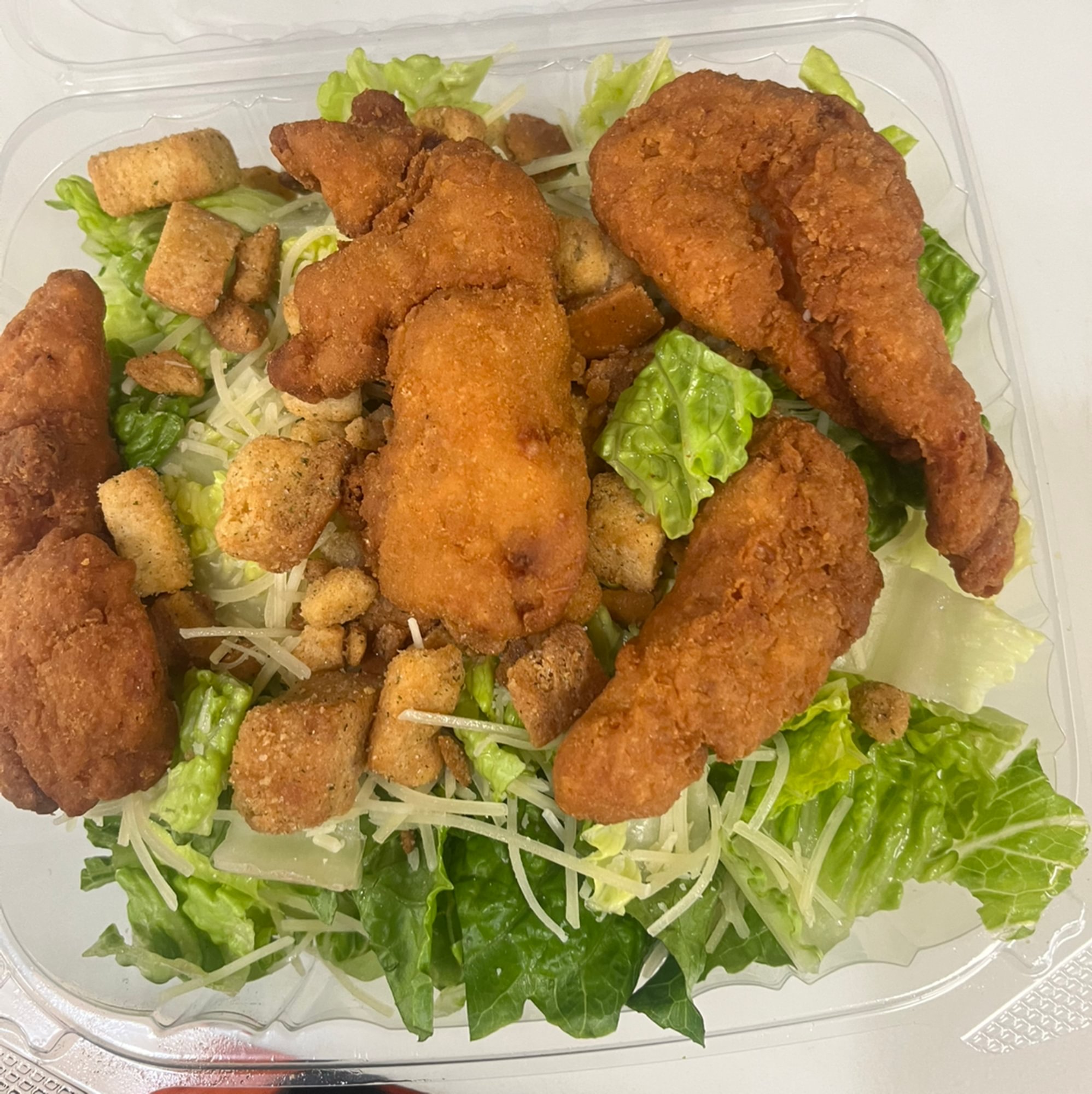 Chicken Finger Caesar Salad