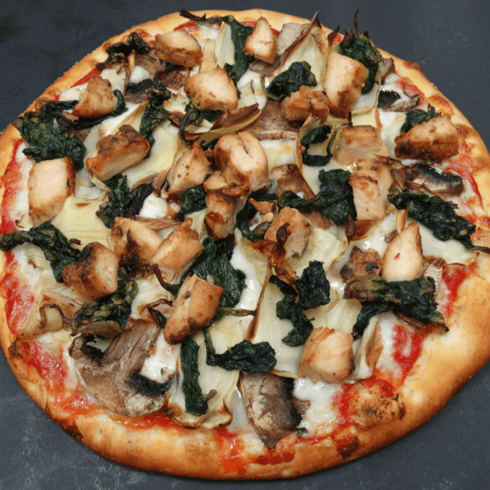 Chicken Spinach Pizza