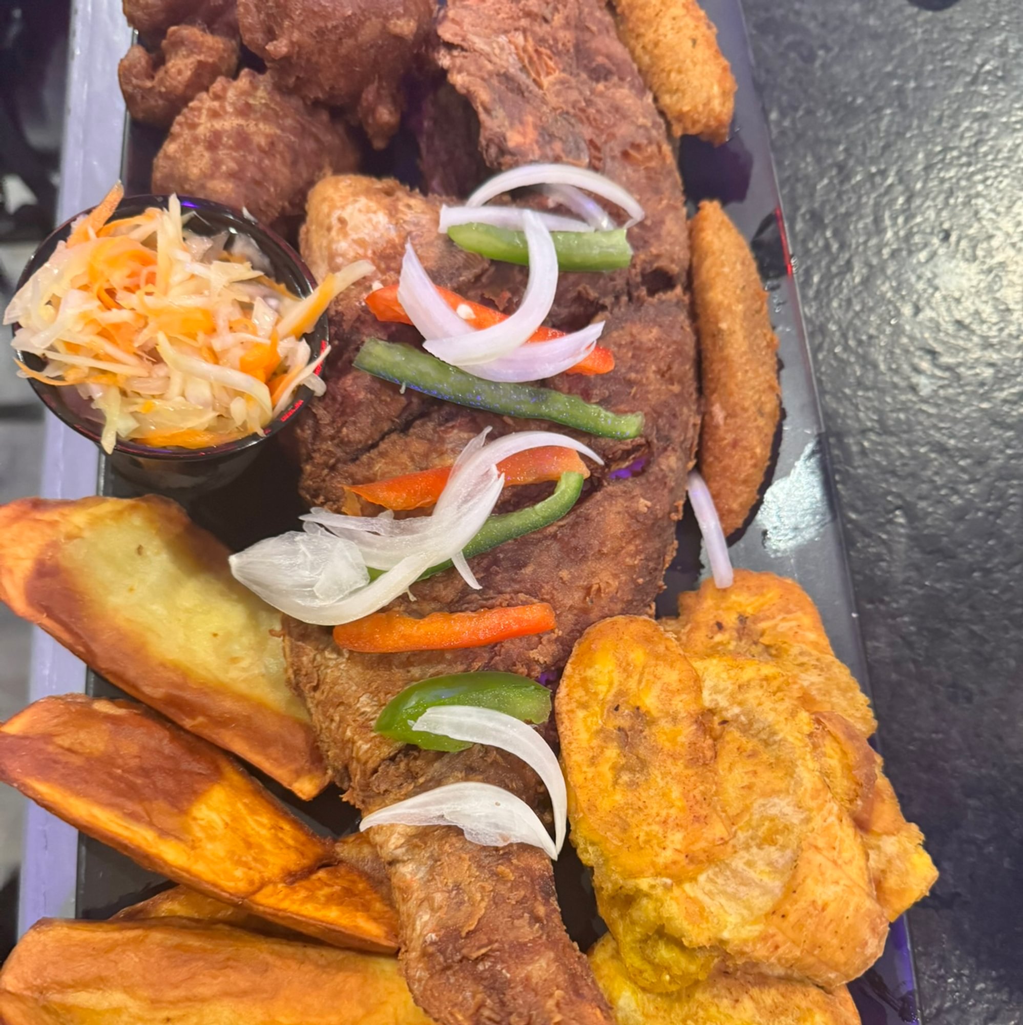 Fritay Platter Fried Red Snapper (Choose Fish Size)
