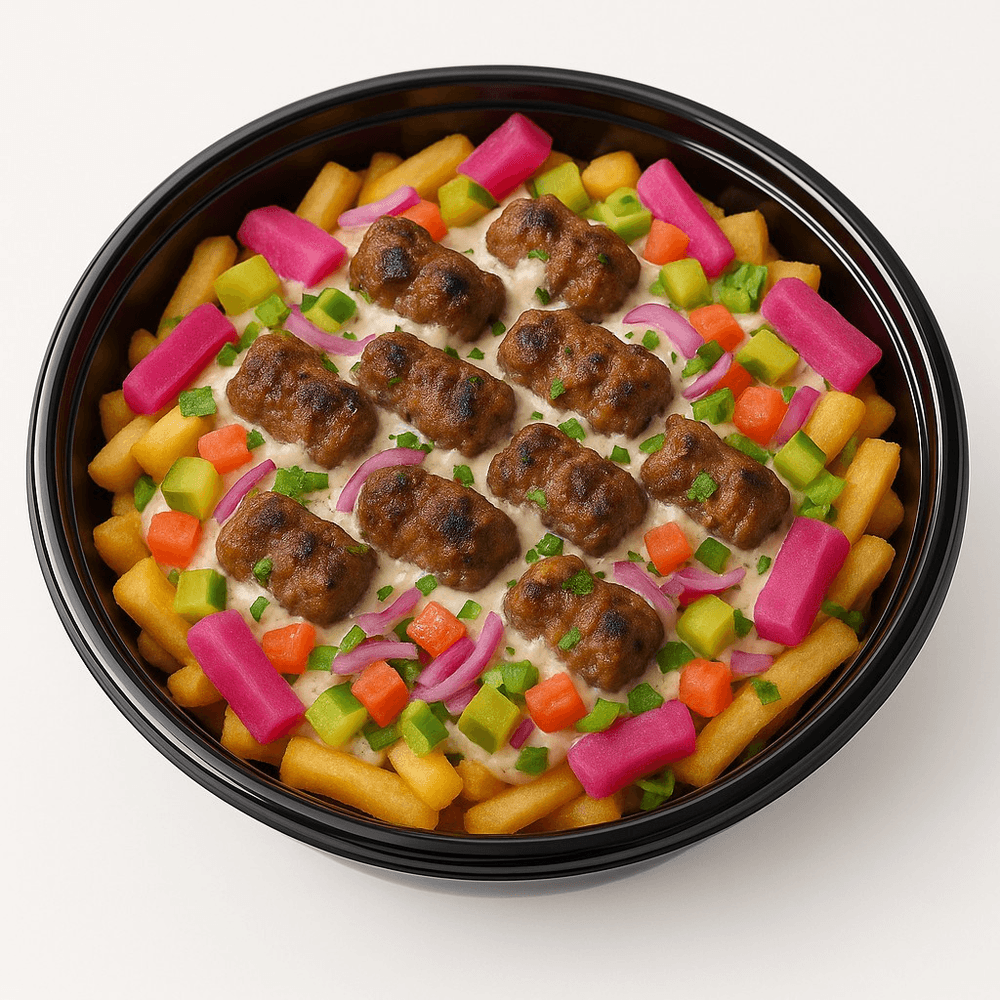 The Don's Signature Egyptian Kofta Kabob Fries