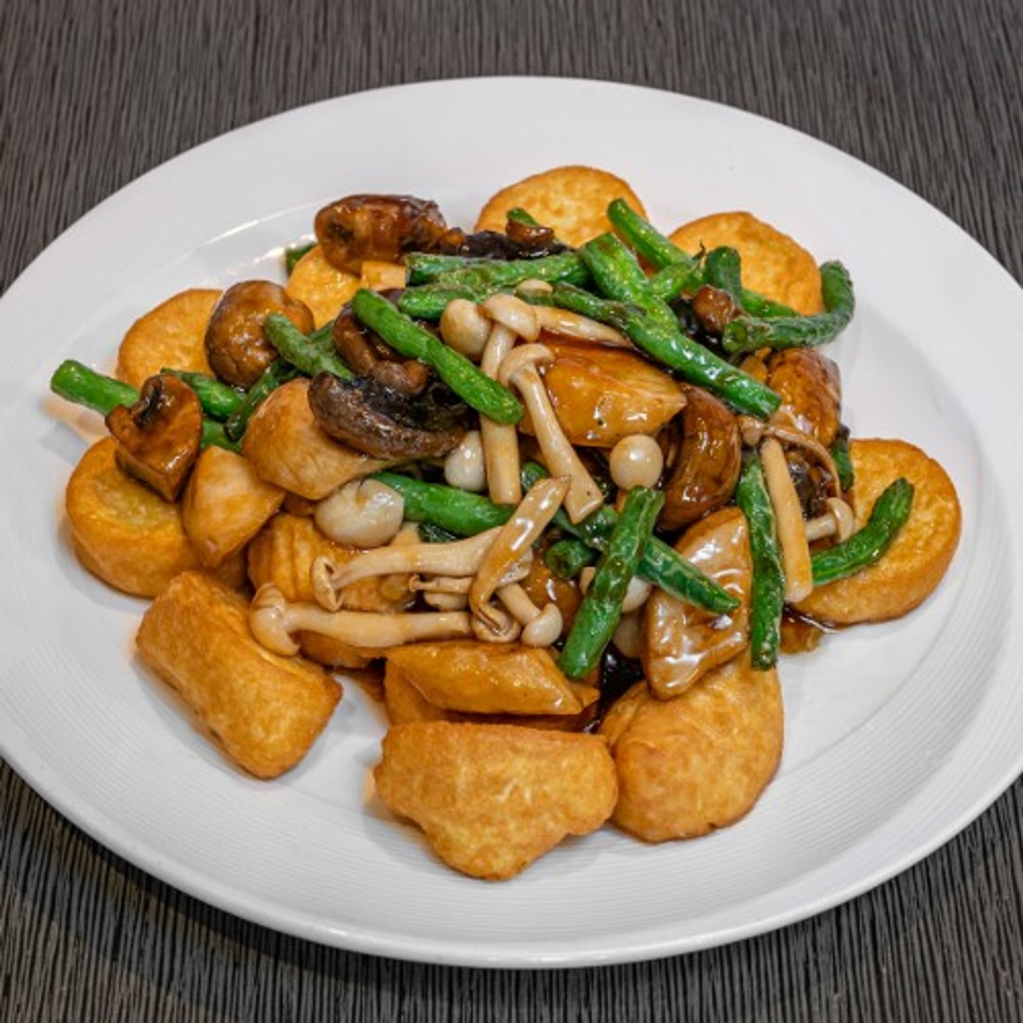 Mixed Mushrooms with Egg Tofu
