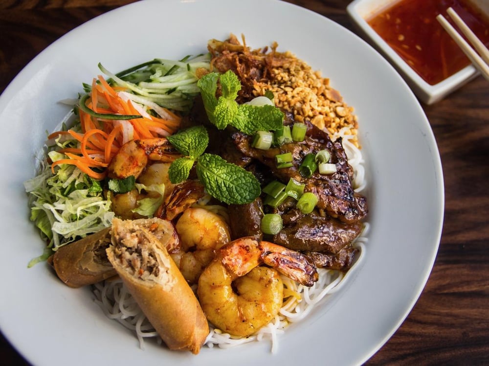 Grilled Pork & Shrimp Vermicelli Noodles