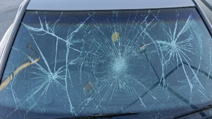 White Wash Auto Glass Image