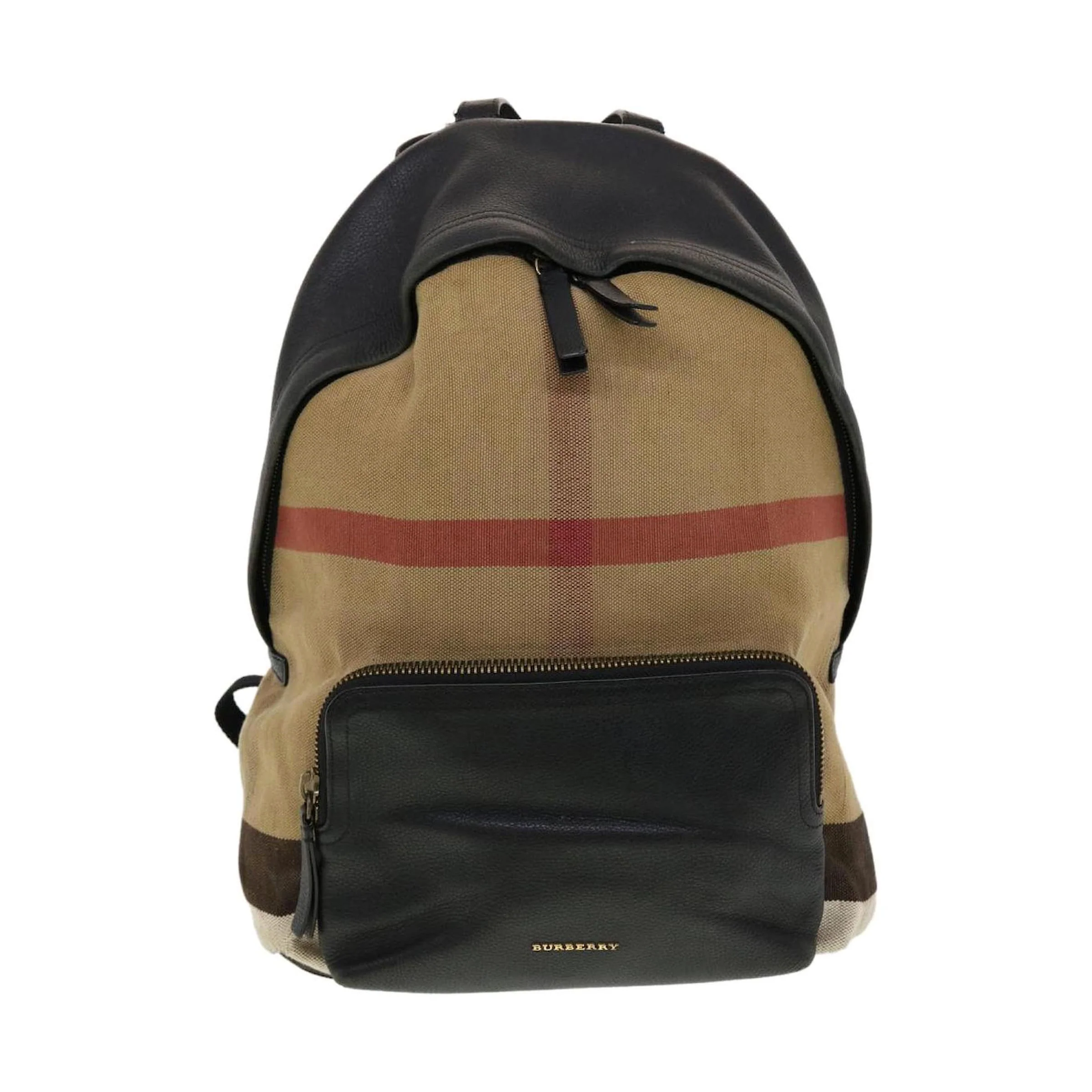 Pre-Loved Burberry Canvas and Leather Backpack