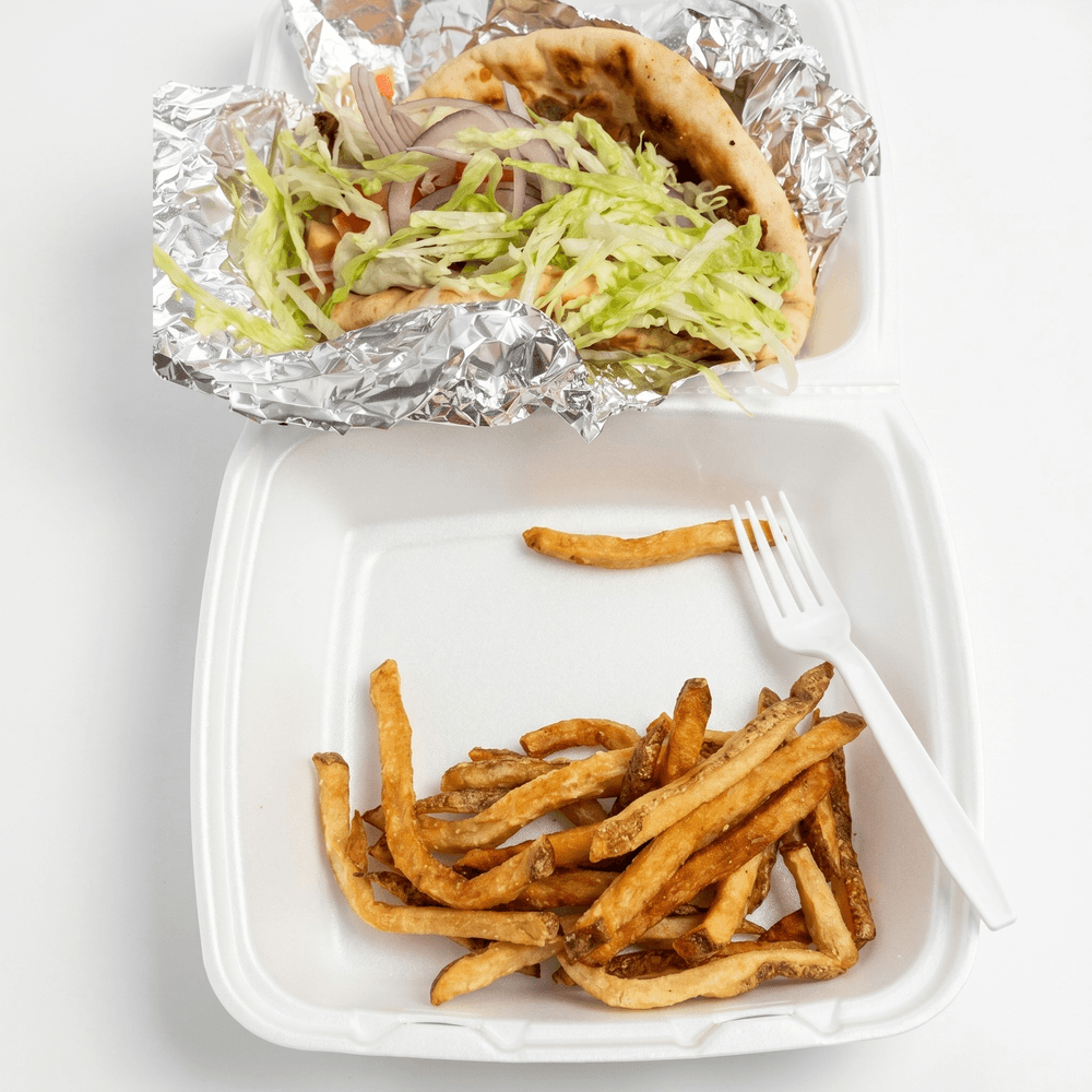 Chicken Gyro Sandwich with Fries