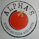 Alpha's Hometown Pizza and Pasta Logo