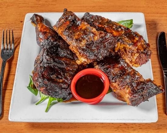 1/4 RACK, 1/4 BBQ CHICKEN