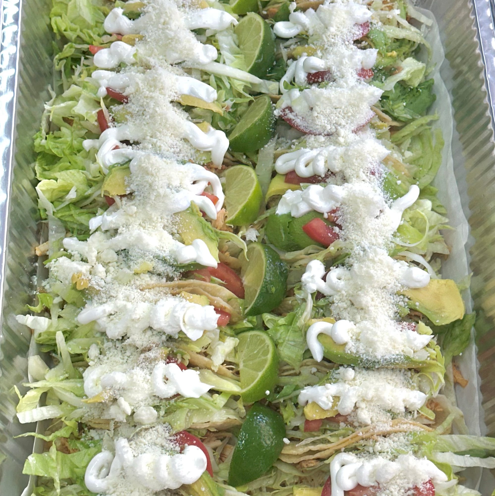 25 Tacos de Pollo Tray