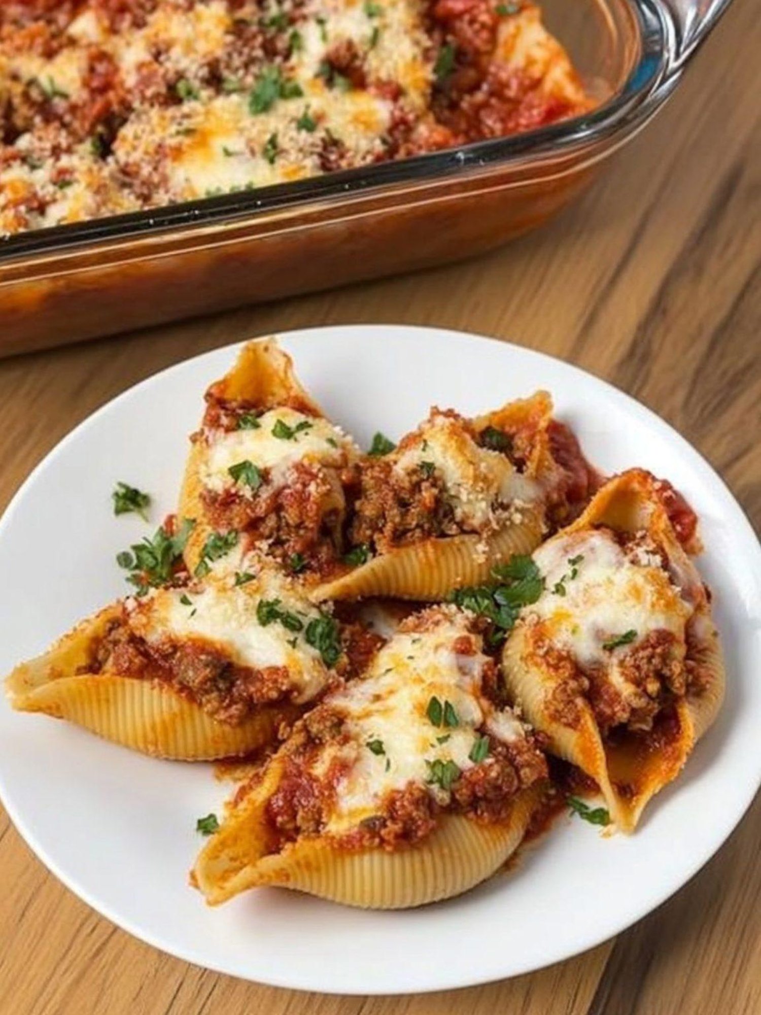 Homemade Baked Stuffed Shells Meat Optional