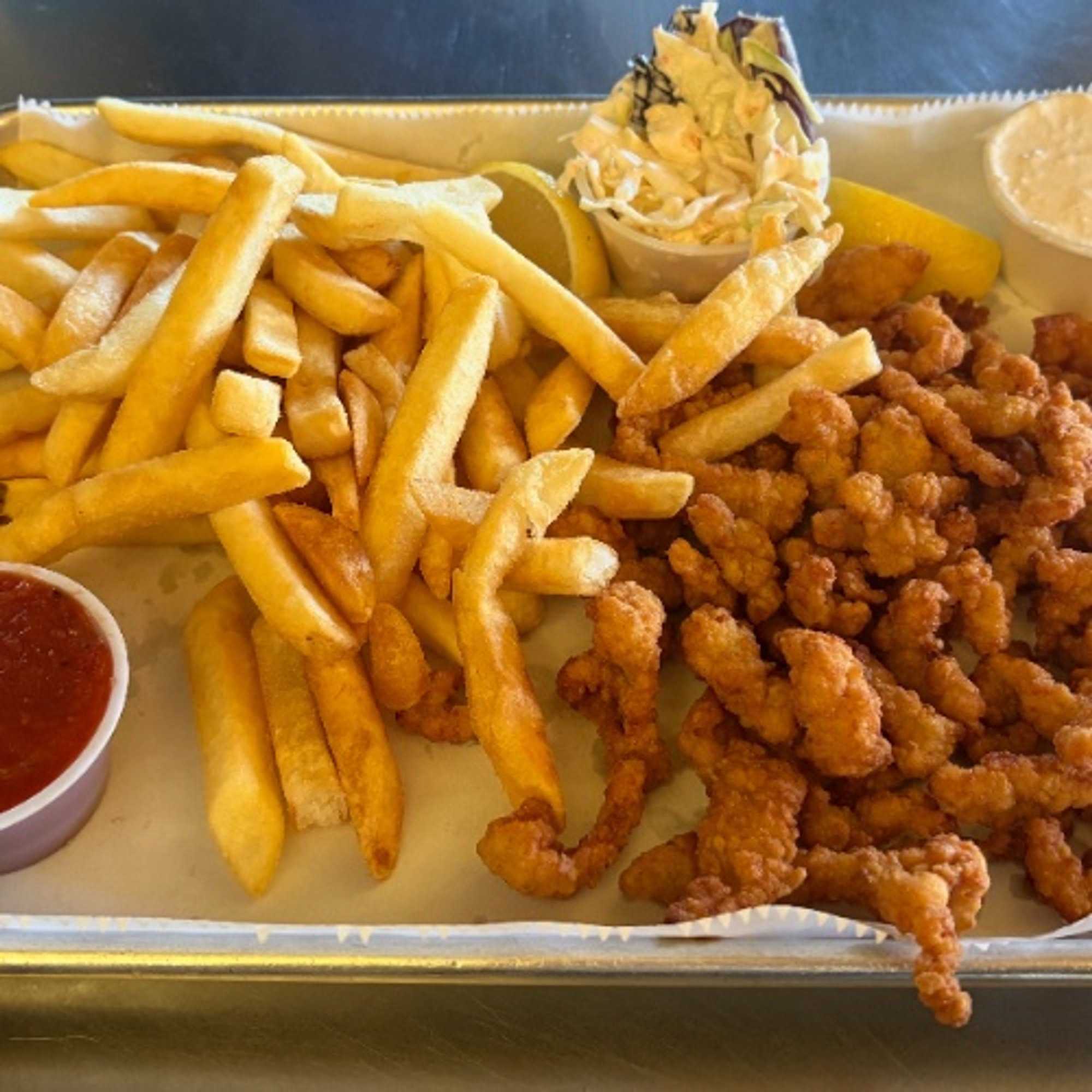 Clam Strips with Choice of Side