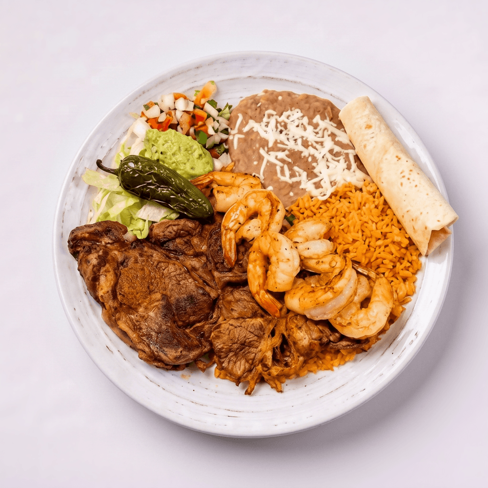 Carne Asada & Shrimp Plate