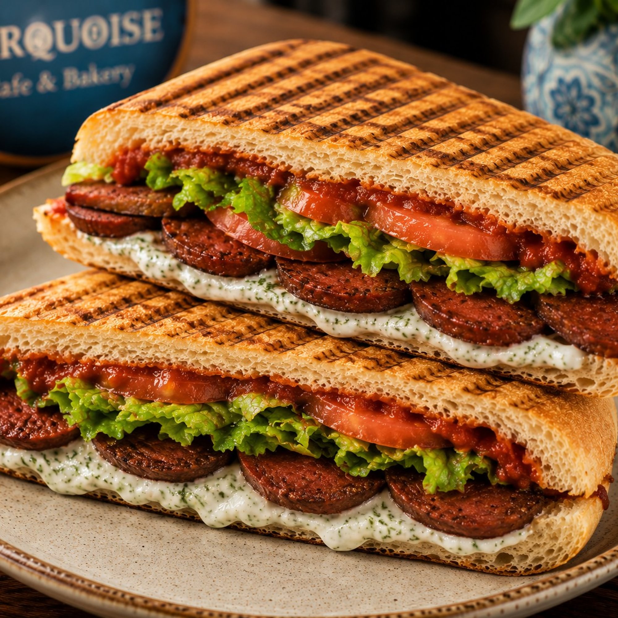 Turkish Sausage Panini