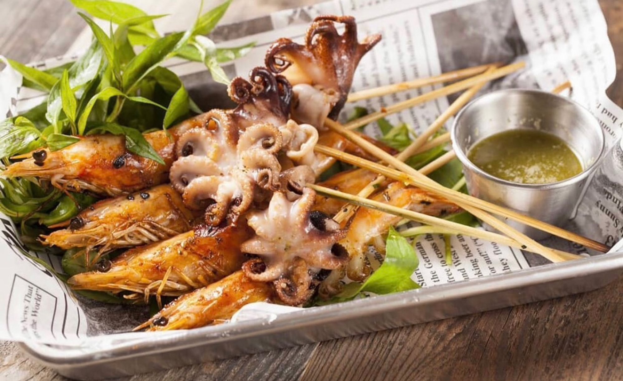 Shrimp & Octopus Grilled Combo (Tom & Bach Tuoc Nuong)
