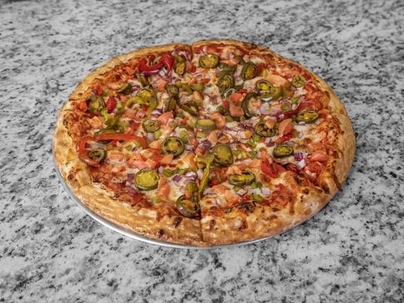 MEDIUM SPICY VEGGIE DELUXE PIZZA