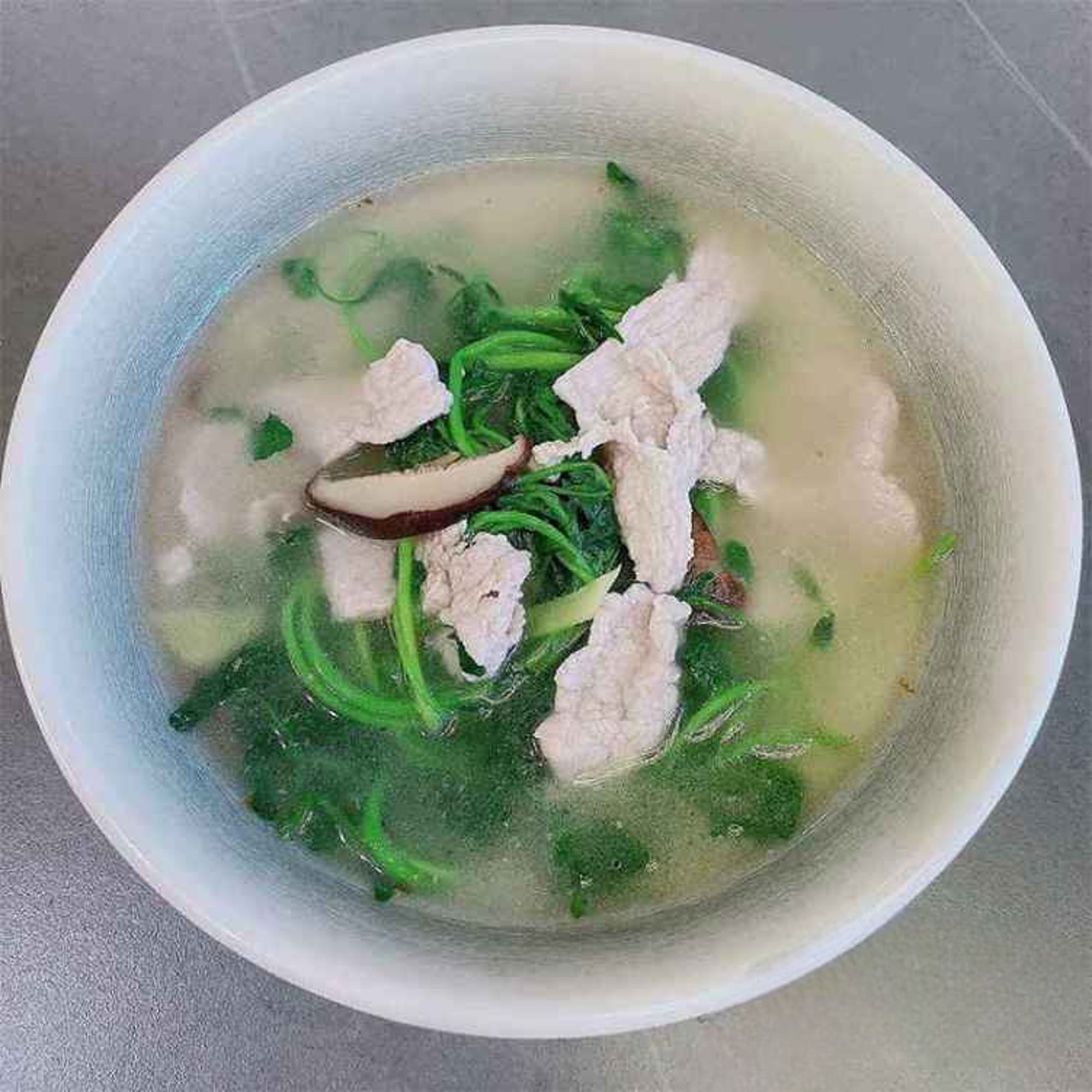 SP4. 西洋菜肉片湯/Sliced Pork w. Watercress Soup