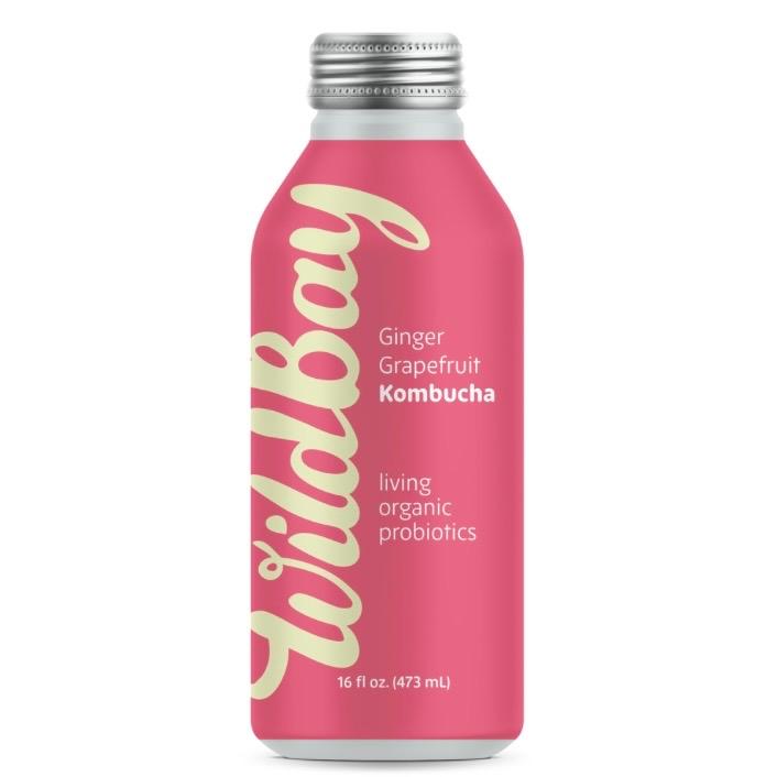 Wild Bay Ginger Grapefruit Kombucha 16oz