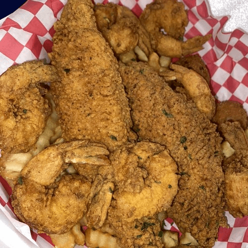 Fried Lobster, Fish and Shrimp