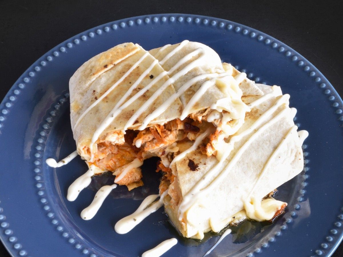 Bacon Buffalo Chicken Crunch Wrap