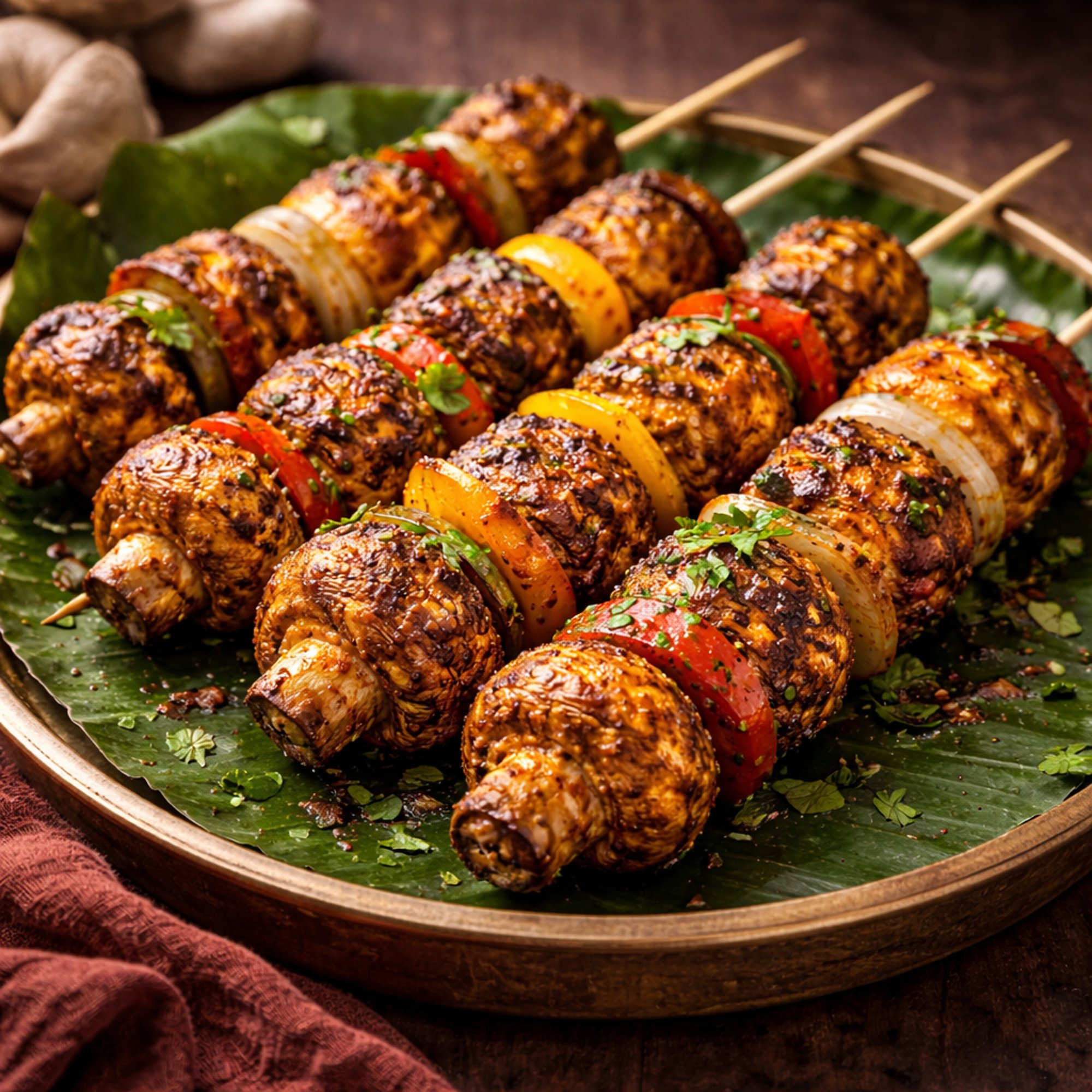 Mushroom Tikka Kebab