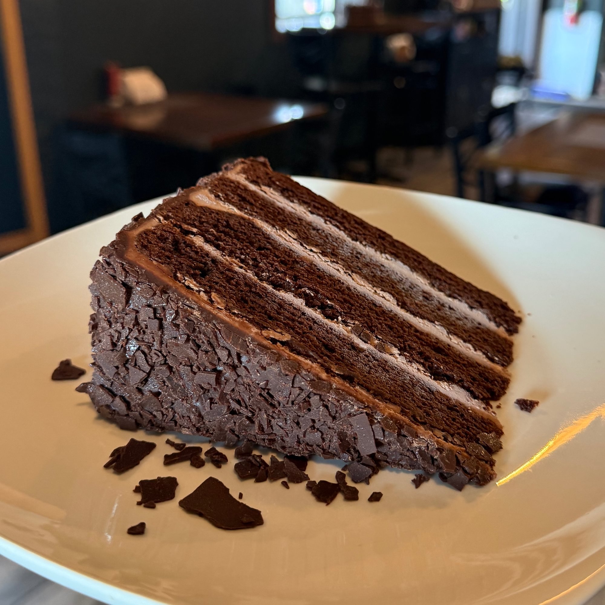 Triple chocolate layer cake