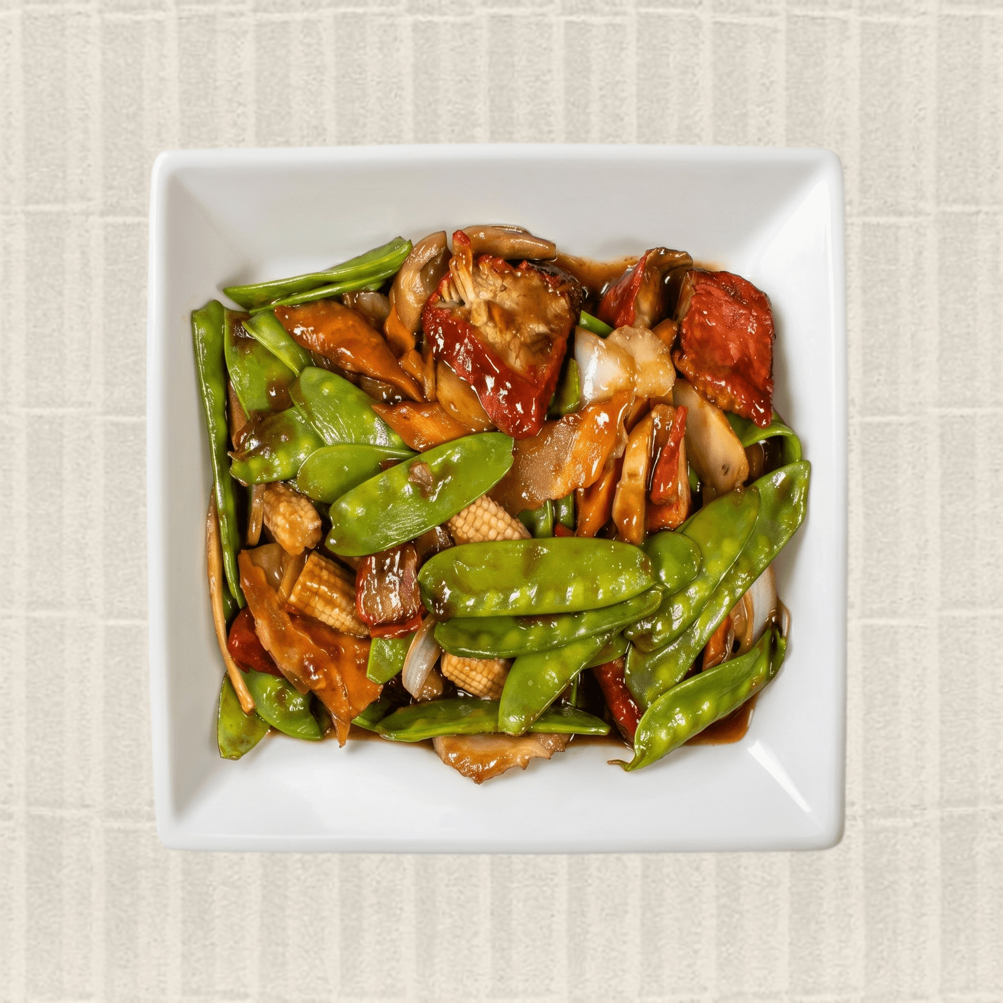Roast Pork with Pea Pods