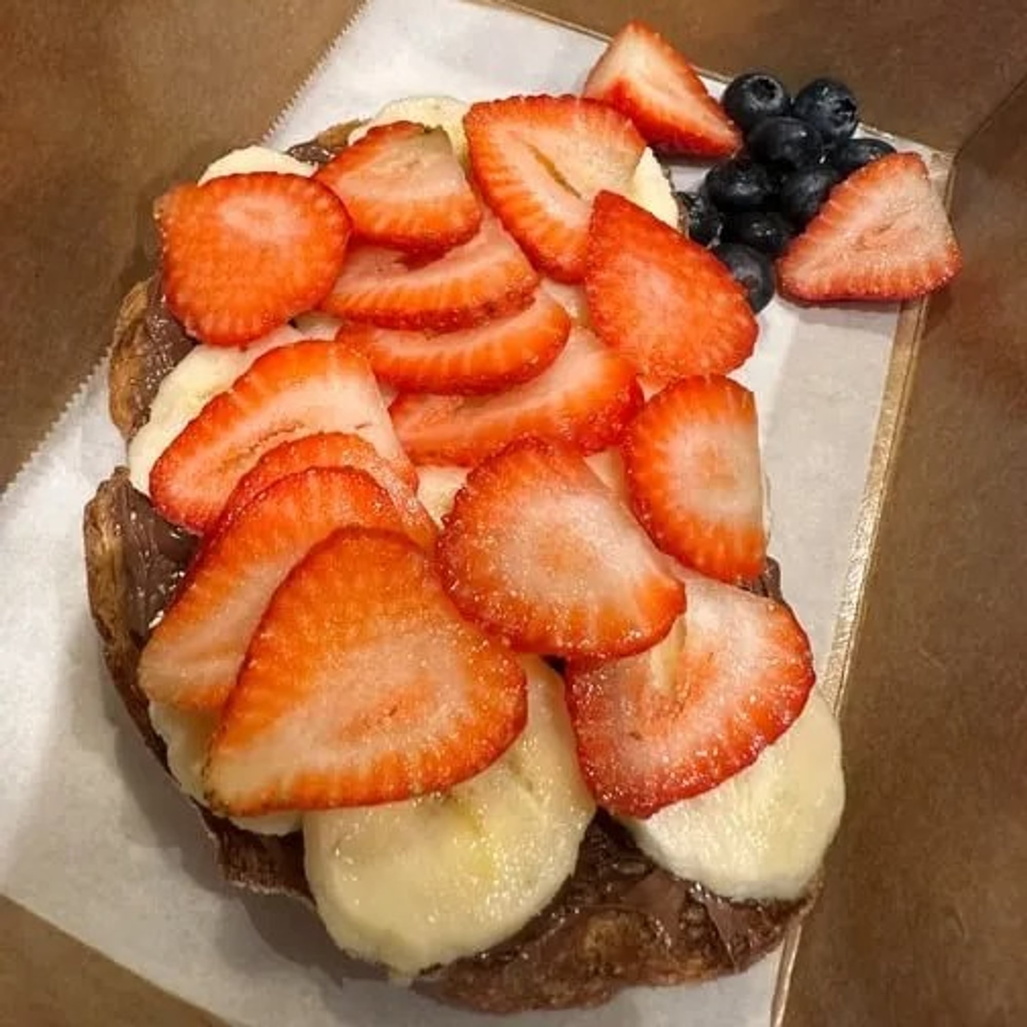 Strawberry Banana Nutella Toast
