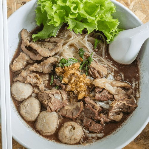 P2. Rare, Well-Done, Flank, Meatballs Beef Noodle Soup (T, C, N, BV)