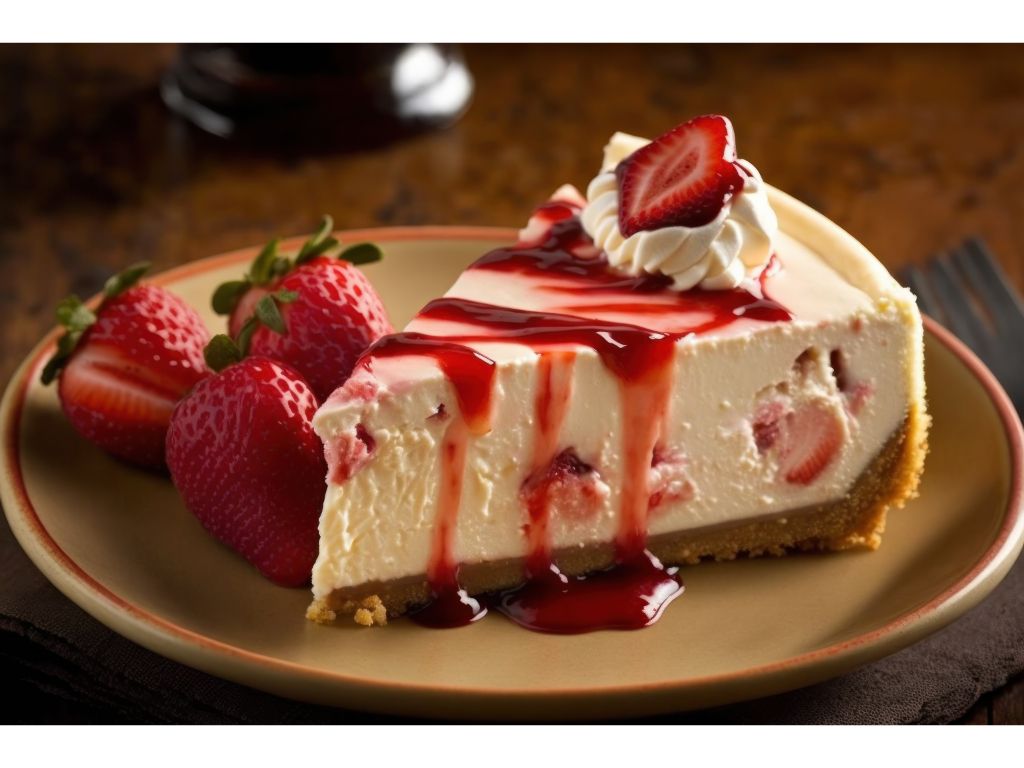 Cheesecake Slice Rose Drizzle