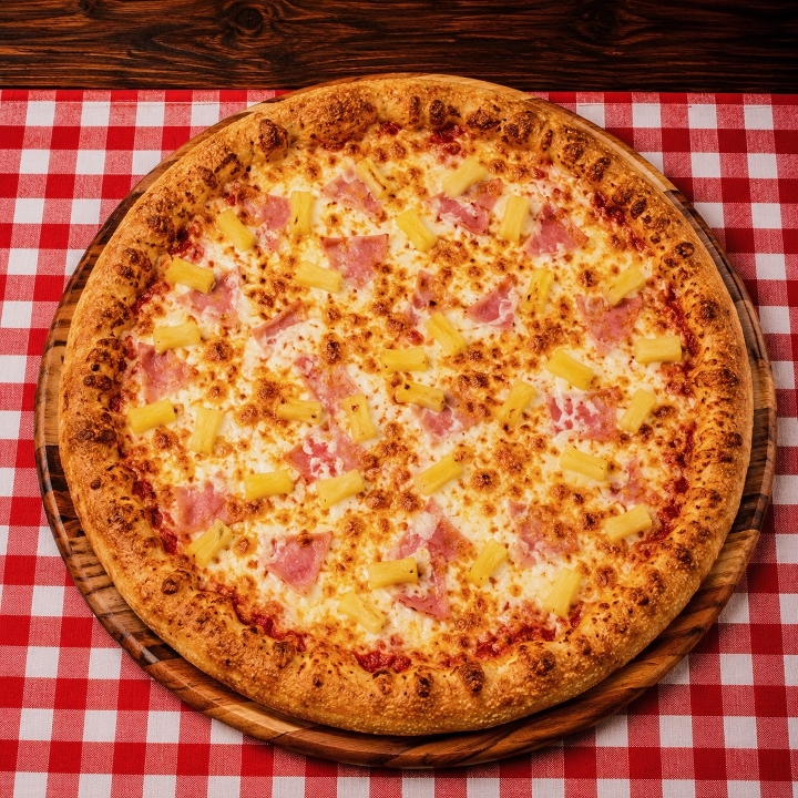 2 Large Hawaiian pizza (Greek Style)