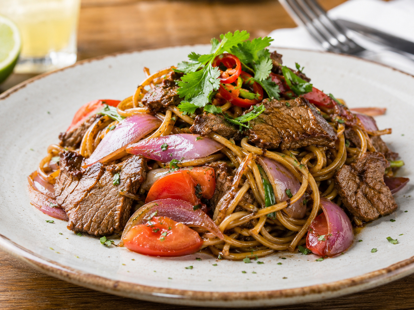 Tallarin Saltado De Carne