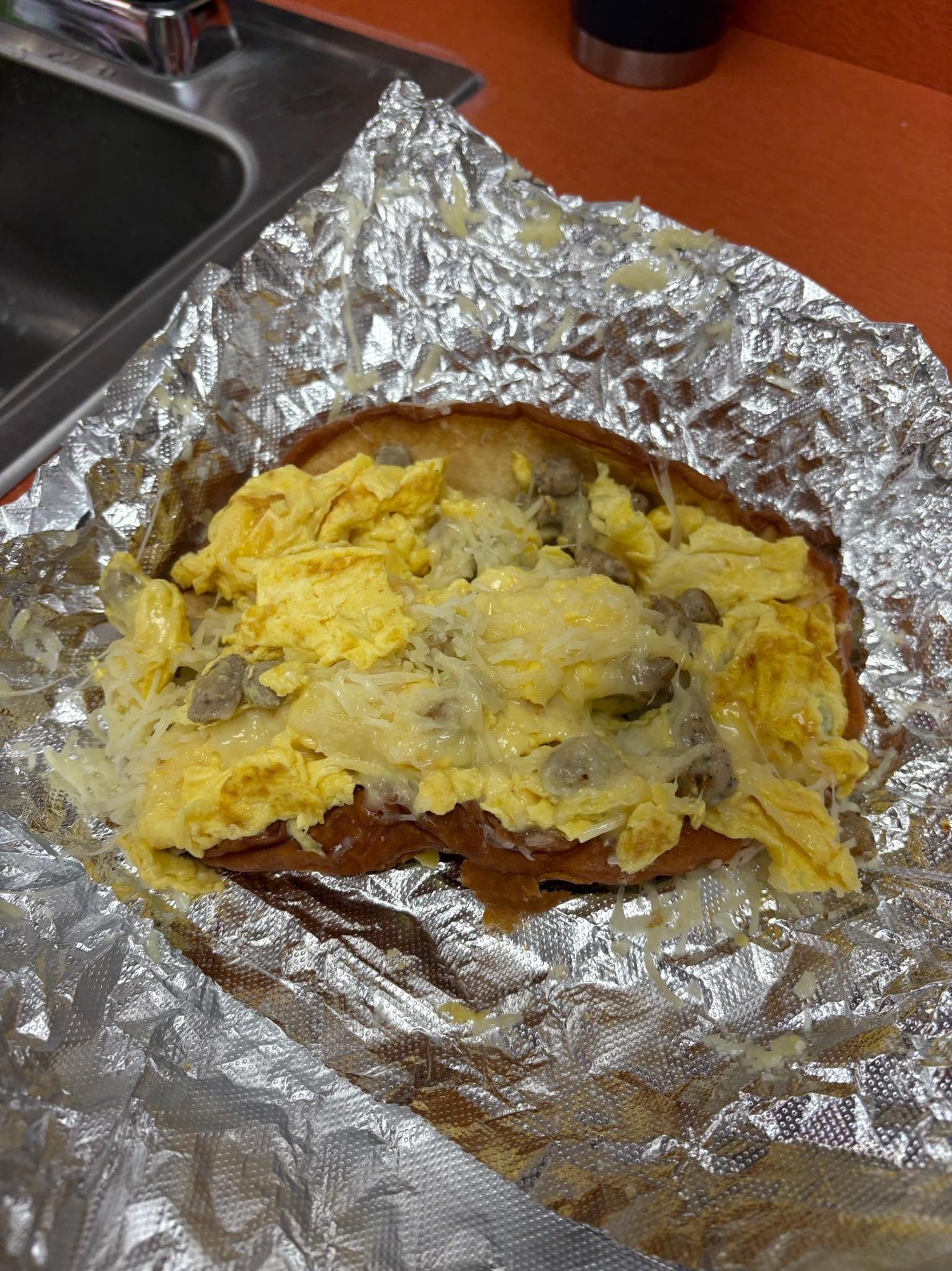 Donut Taco: Sausage, Egg, & Cheese
