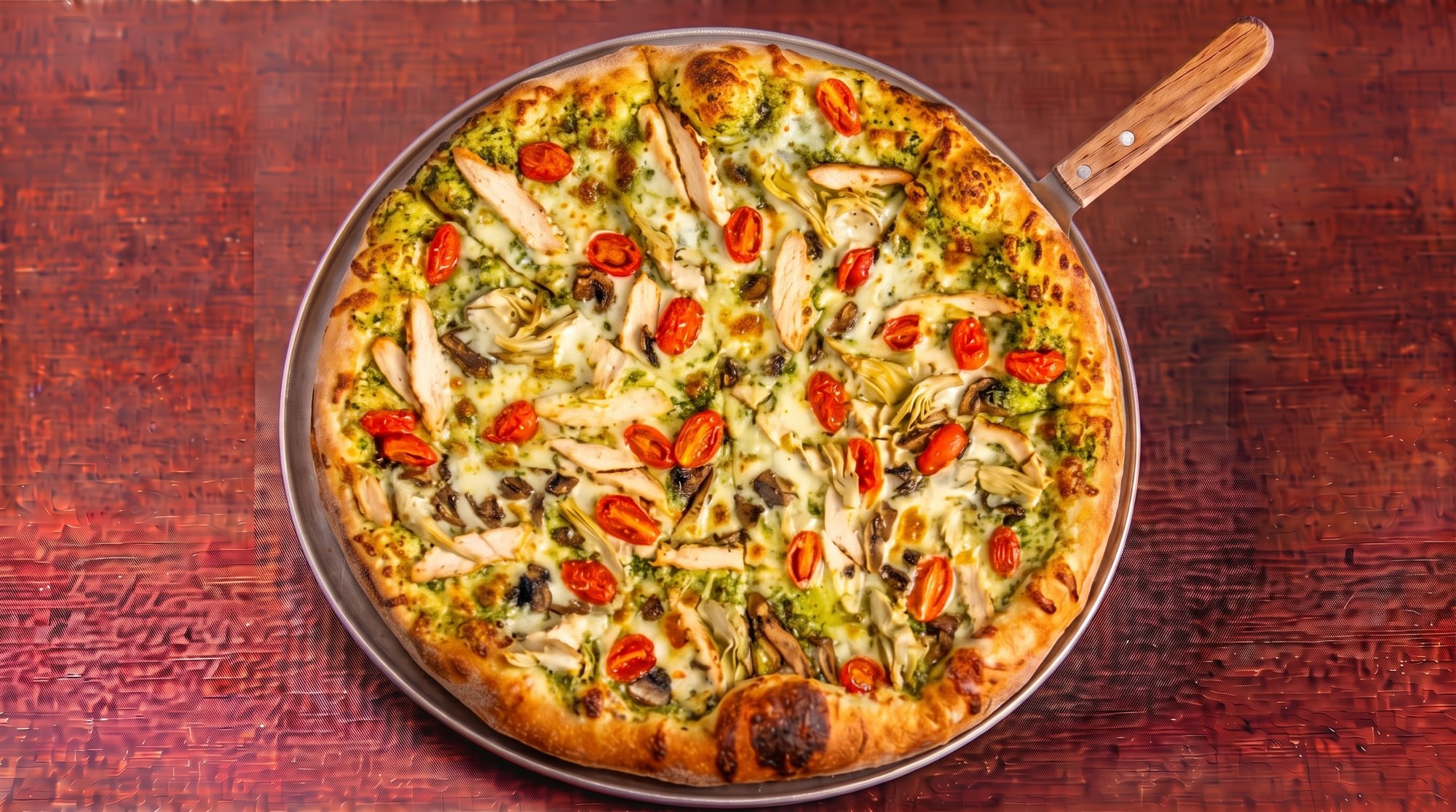 Chicken Pesto Pizza