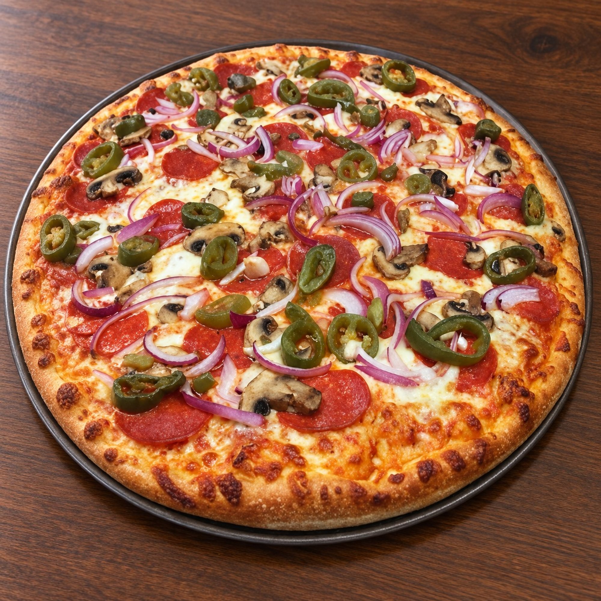 Gusto's special pizza