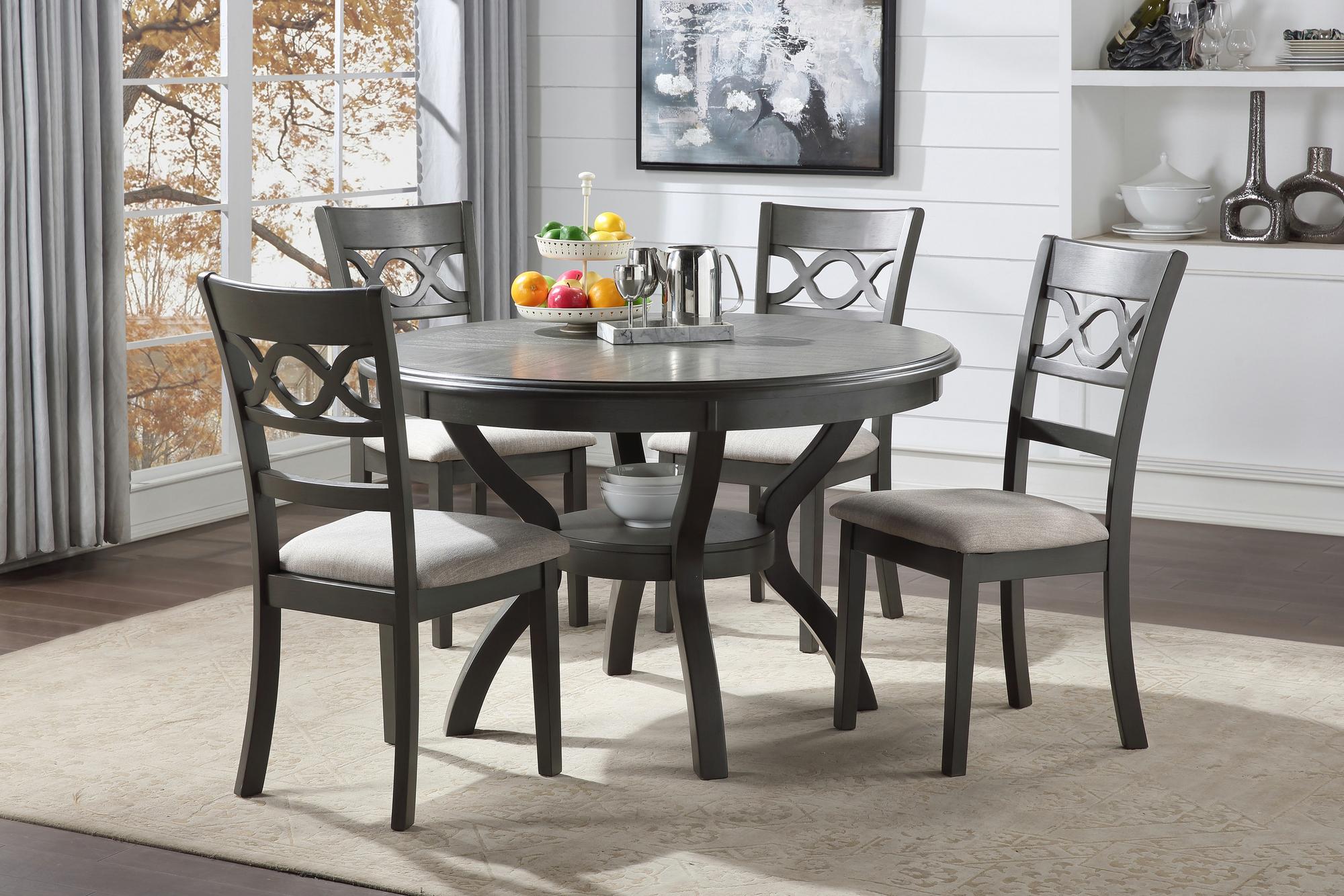 Cori 5-Piece Dining Set w/ Table & 4 Chairs - Gray