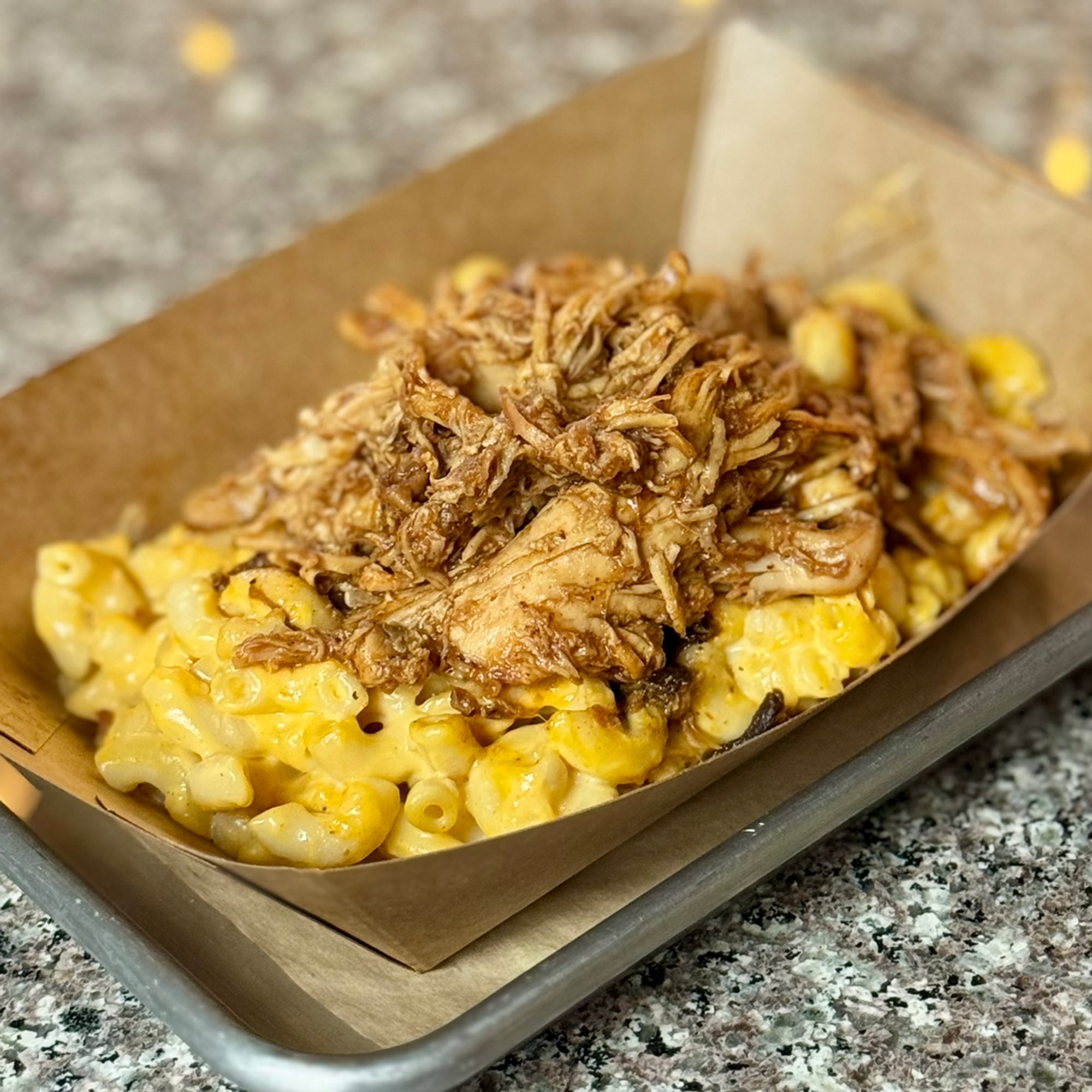 Pulled Chicken Loaded Mac