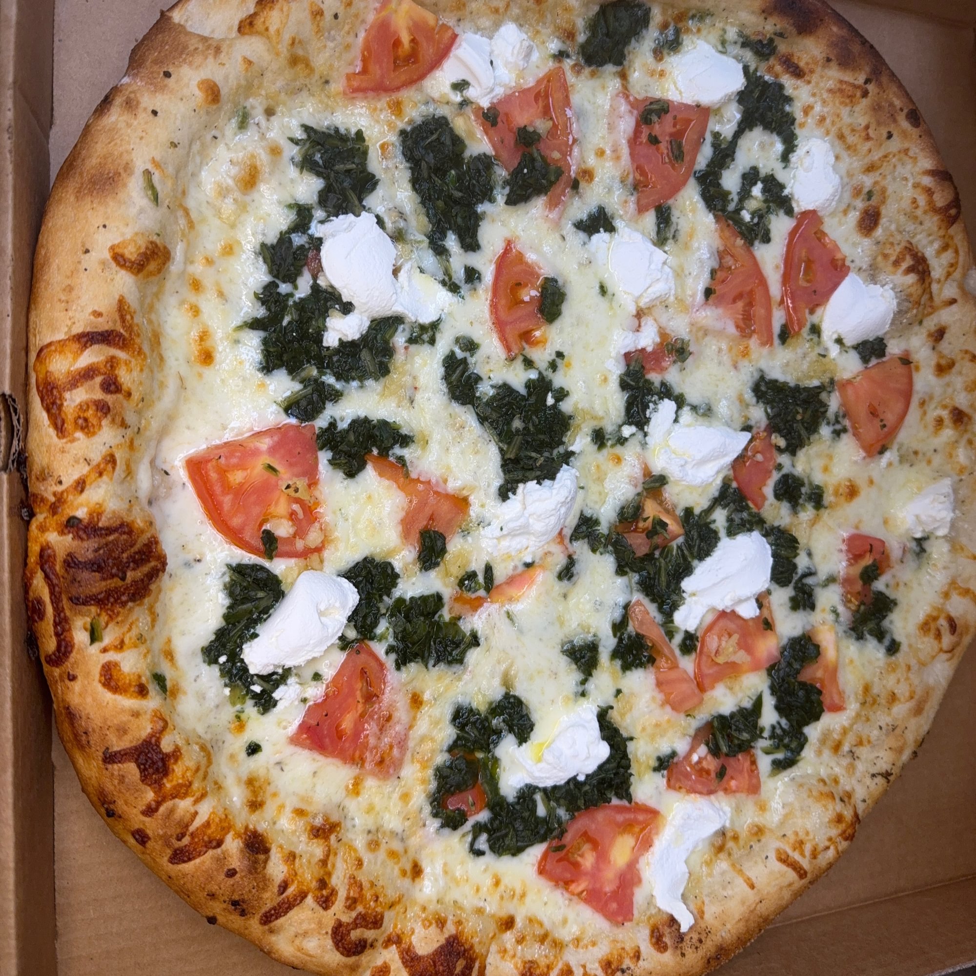 White Spinach Pizza