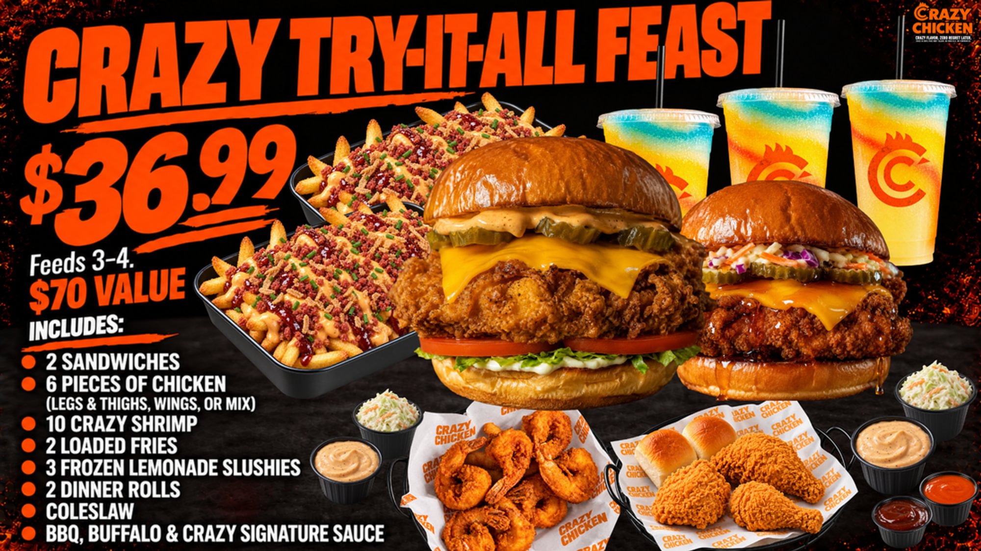 Crazy Try-It-All Feast